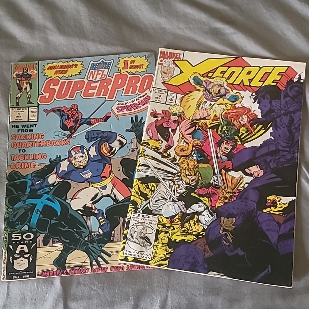 Comic Books  X force and Superpro ft Spiderman